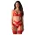 Obsessive Cupid Desir - ensemble lingerie dentelle - rouge - L/XL