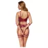 Cottelli Bondage - ensemble soutien-gorge croisé - rouge