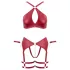 Cottelli Bondage - ensemble soutien-gorge croisé - rouge - L