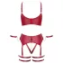 Cottelli Bondage - ensemble soutien-gorge croisé - rouge - L