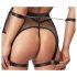 Cottelli Bondage - ensemble lingerie résille transparente avec chaînes - noir