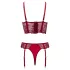 Cottelli - ensemble deux pièces en dentelle avec porte-jarretelles (rouge) - M