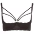 Cottelli Plus Size - soutien-gorge ouvert à armatures et anneaux - noir