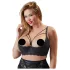 Cottelli Plus Size - soutien-gorge ouvert à armatures et anneaux - noir - 85E