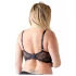 Cottelli Plus Size - soutien-gorge ouvert à armatures et anneaux - noir - 85E