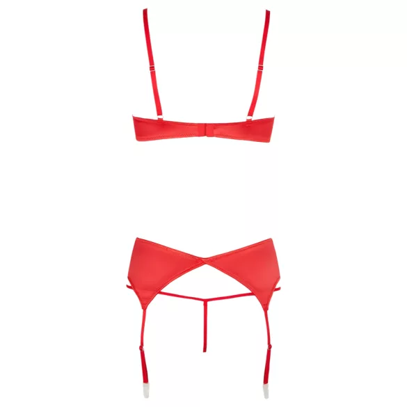 Cottelli - soutien-gorge ouvert cœur - ensemble lingerie rouge - 80B/M