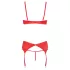 Cottelli - soutien-gorge ouvert cœur - ensemble lingerie rouge - 80B/M