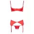 Cottelli - soutien-gorge ouvert cœur - ensemble lingerie rouge - 85B/L