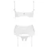 Cottelli - soutien-gorge balconnet à lacets dentelle - blanc