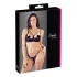 Cottelli - soutien-gorge ouvert à bretelles avec anneaux et string - noir