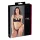 Cottelli - soutien-gorge ouvert à bretelles avec anneaux et string - noir - 80B/M