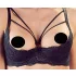 Cottelli - soutien-gorge ouvert à bretelles avec anneaux et string - noir - 80B/M