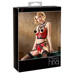  Ensemble Rehausseur de Poitrine avec Anneaux Abierta Fina (Rouge) - 80B/M