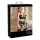 Abierta Fina - ensemble lingerie dentelle à bretelles strass - noir