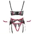 Cottelli Bondage - ensemble soutien-gorge ouvert dentelle rouge mat