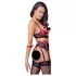 Cottelli Bondage - ensemble soutien-gorge ouvert dentelle rouge mat - L