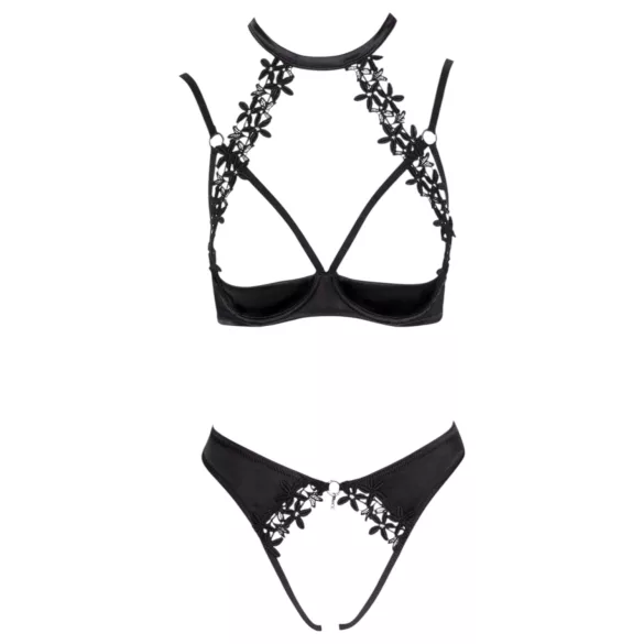 Cottelli - soutien-gorge balconnet en dentelle avec tour de cou - noir - 80B/M