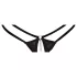 Abierta Fina - string ouvert et corset - dentelle noire