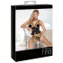 Abierta Fina - string ouvert et corset - dentelle noire - M