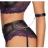 Cottelli Bondage - ensemble soutien-gorge et menottes - noir violet