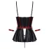 Cottelli Bondage - set lingerie brillant avec menottes - noir - 80B/M
