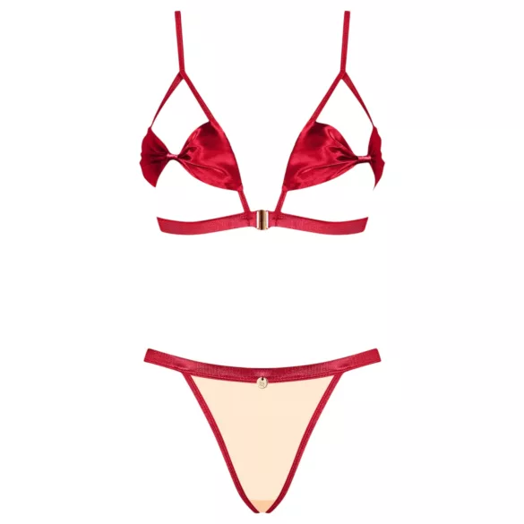 Obsessive Rubinesa - ensemble lingerie sexy - dentelle rouge - L/XL