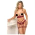 Abierta Fina - soutien-gorge ouvert avec chaînes - ensemble - rouge