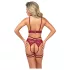 Abierta Fina - soutien-gorge ouvert avec chaînes - ensemble - rouge