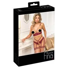  Abierta Fina - soutien-gorge ouvert avec chaînes - ensemble - rouge - M