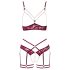 Abierta Fina - soutien-gorge ouvert avec chaînes - ensemble - rouge - L