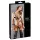 Cottelli Bondage - harnais corporel bikini brillant - noir - XL