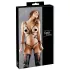 Cottelli Bondage - harnais corporel bikini brillant - noir - XL