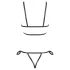 Cottelli Bondage - harnais corporel bikini brillant - noir - XL