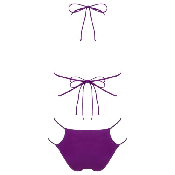 Obsessive Balitta - bikini brillant à col (violet)
