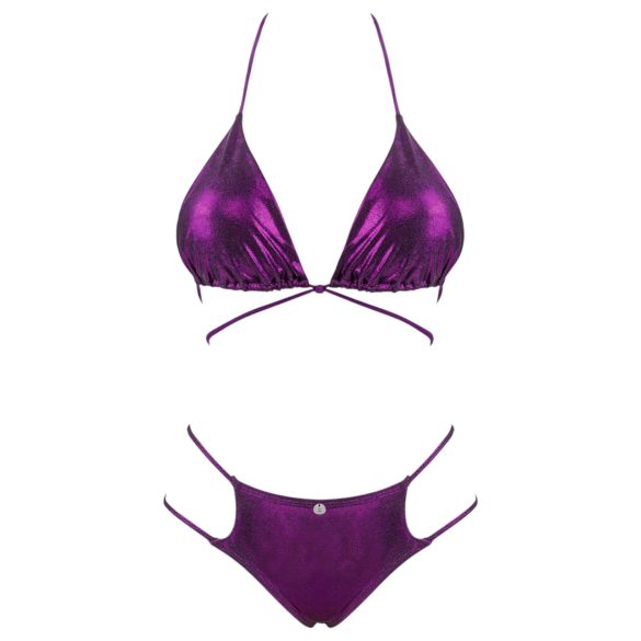 Obsessive Balitta - bikini brillant à col (violet)