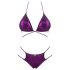 Obsessive Balitta - bikini brillant à col (violet) - L