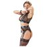 Cottelli Bondage - ensemble lingerie dentelle 4 pièces noir - M