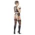 Cottelli Bondage - ensemble lingerie dentelle 4 pièces noir - M
