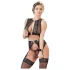 Cottelli Bondage - ensemble lingerie dentelle 4 pièces noir - L