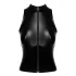 Noir - top zippé brillant (noir)