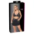 Cottelli - ensemble top et minijupe en similicuir (noir) - M