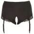Cottelli Plus Size - Culotte ouverte avec porte-jarretelles (noir) - 4XL