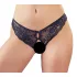 Cottelli - culotte ouverte femme dentelle nœud - noir - M
