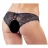 Cottelli - culotte ouverte femme dentelle nœud - noir - M
