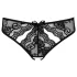 NO:XQSE - culotte ouverte femme avec nœud - noir - L