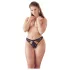 NO:XQSE - culotte ouverte femme avec nœud - noir - XL