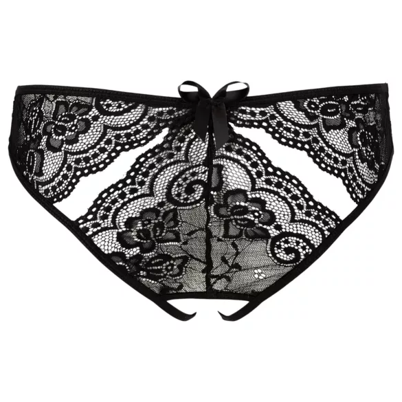 NO:XQSE - culotte ouverte femme avec nœud - noir - XL