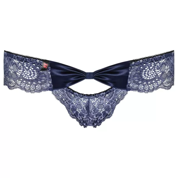 Obsessive Auroria - culotte femme brodée avec nœud - bleu