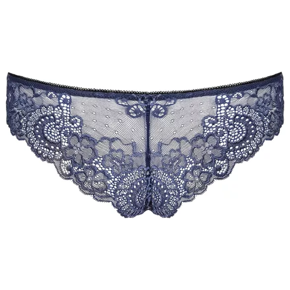 Obsessive Auroria - culotte femme brodée avec nœud - bleu - L/XL