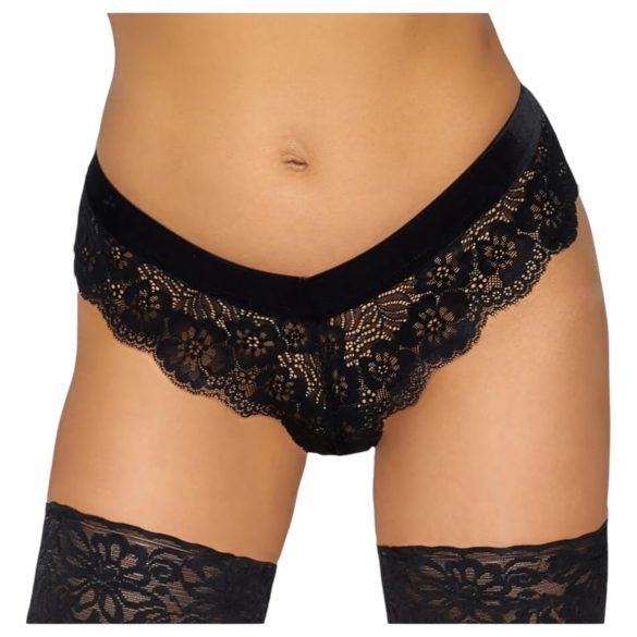 Cottelli Party - culotte en dentelle avec chaîne - noir - M